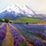 The lavender perfumes the air around you as you paint.